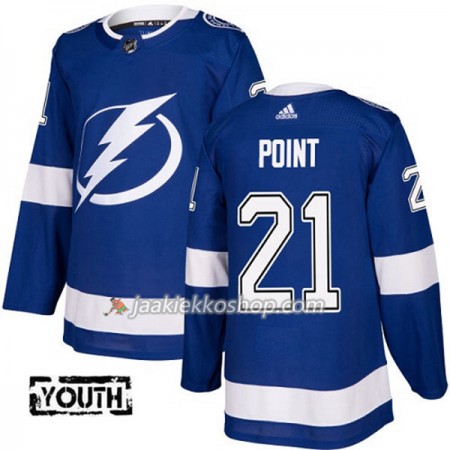 Lapsille NHL Tampa Bay Lightning Pelipaita Brayden Point 21 Adidas 2017-2018 Sininen Authentic